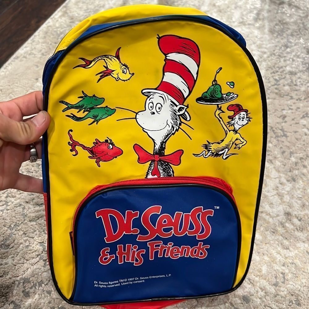 Dr Seuss & His Friends Teacher
Sample Kids Book Bag Backpack 1997 EUC